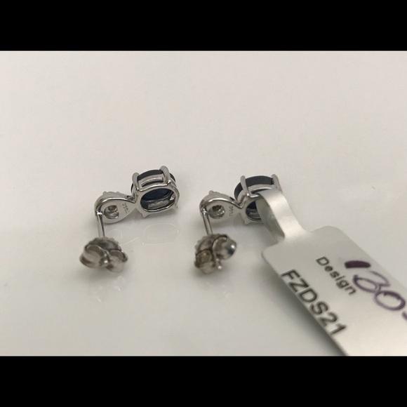 ❌Sold❌Blue Star Sapphire Earrings - Picture 5 of 8